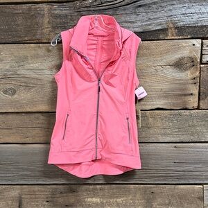 Tangerine hooded vest, Coral NWT, Small